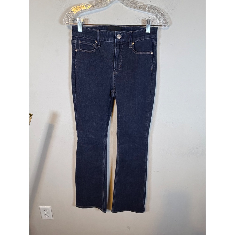 White House Black Market Womens Skinny Flare Sculpt Jeans Dark Wash 0S